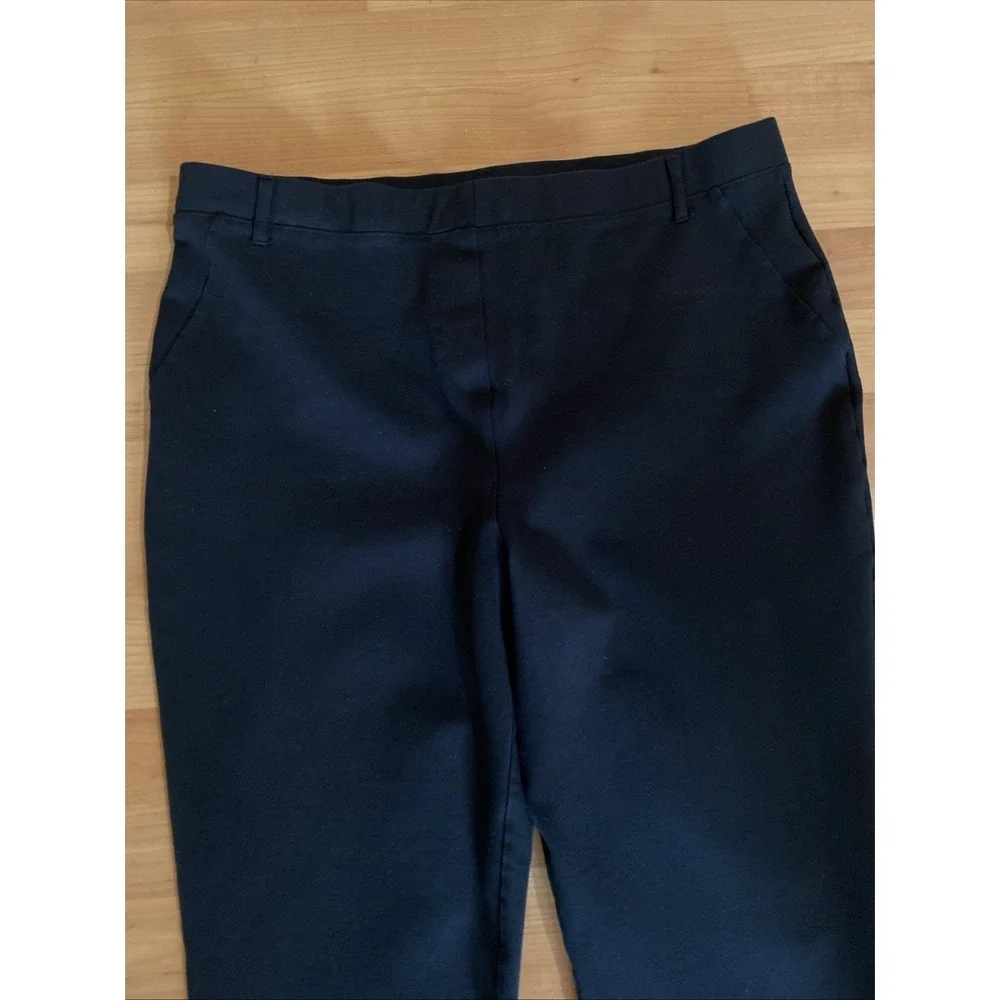 Quince Pants Size XL Black Stretch Ponte Straight Leg Pull On Ankle - Picture 2 of 9